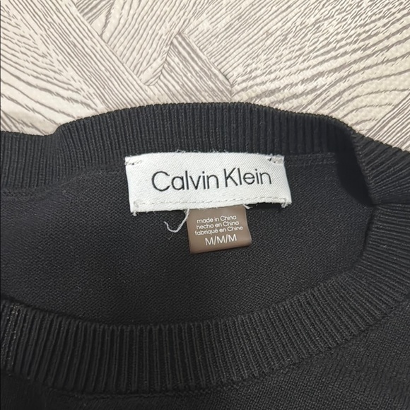 Calvin Klein Black Dress with Sheer Sleeves - Picture 5 of 6